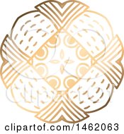 Clipart Of A Golden Kaleidoscope Design Element Royalty Free Vector Illustration by KJ Pargeter