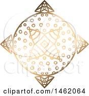 Clipart Of A Golden Kaleidoscope Design Element Royalty Free Vector Illustration by KJ Pargeter