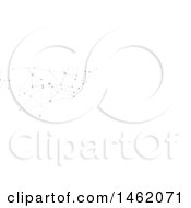 Clipart Of A Grayscale Connection Network Website Header Royalty Free Vector Illustration