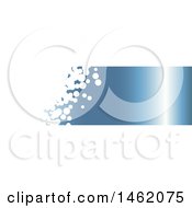 Clipart Of A White Bubble And Gradient Blue Website Header Banner Royalty Free Vector Illustration
