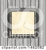 3d Blank Picture Frame On A Wood Paneled Wall