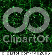 Poster, Art Print Of Green Digital Connections Networking Background