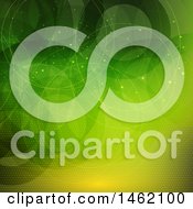 Poster, Art Print Of Green And Yellow Circle Pattern Background