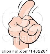Clipart Of A Cartoon Hand Gesture Of A Pointing Wagging Or Admonishing Finger Royalty Free Vector Illustration