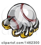 Poster, Art Print Of Monster Or Eagle Claws Holding A Baseball