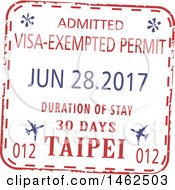Clipart Of A Passport Stamp Design Royalty Free Vector Illustration