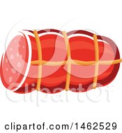 Clipart Of A Salami Royalty Free Vector Illustration