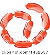 Clipart Of A Sausage Royalty Free Vector Illustration