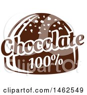 Chocolate Bon Bon And Text Design
