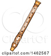 Clipart Of A Recorder Instrument Royalty Free Vector Illustration