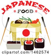 Clipart Of A Japanese Food Design Royalty Free Vector Illustration