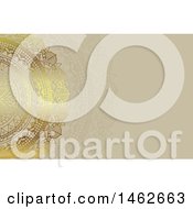 Clipart Of A Golden Mandala Over Tan Royalty Free Vector Illustration