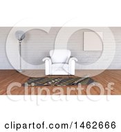 Poster, Art Print Of 3d Minimalist Interior With A Chair