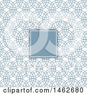 Poster, Art Print Of Blank Frame Over A Blue Circles Pattern