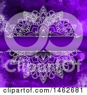 Poster, Art Print Of Purple Watercolor And Mandala Design Background