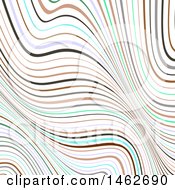 Clipart Of A Background Of Retro Themed Waves Royalty Free Vector Illustration