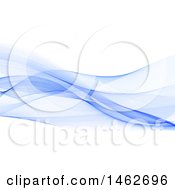 Poster, Art Print Of Background Of Blue Waves On White