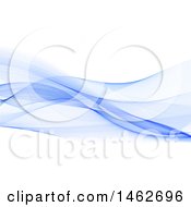 Clipart Of A Background Of Blue Waves On White Royalty Free Vector Illustration