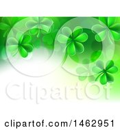 Poster, Art Print Of St Patricks Day Background With Green Shamrocks And Text Space