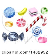 Clipart Of Classic Candies Royalty Free Vector Illustration