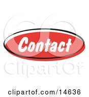 Red Contact Internet Website Button