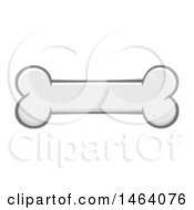 Clipart Of A Grayscale Dog Bone Royalty Free Vector Illustration