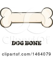 Clipart Of A Dog Bone Over Text Royalty Free Vector Illustration
