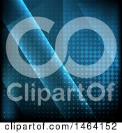 Clipart Of A Blue Halftone Background Royalty Free Vector Illustration