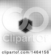 Clipart Of A Frame And Halftone Background Royalty Free Vector Illustration