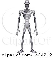 Clipart Of A Standing Ghoul Royalty Free Vector Illustration