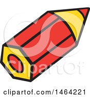 Clipart Of A Short Red Pencil Royalty Free Vector Illustration by Johnny Sajem