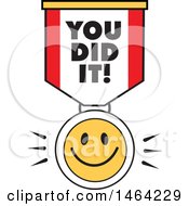 Poster, Art Print Of Smiley Face And You Did It Ribbon