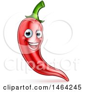 Happy Red Chile Pepper Mascot Character