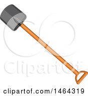 Clipart Of A Shovel Garden Tool Royalty Free Vector Illustration