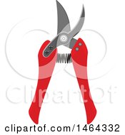 Clipart Of A Pruners Garden Tool Royalty Free Vector Illustration