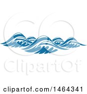 Poster, Art Print Of Blue Splash Ocean Surf Wave Water Design