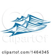Clipart Of A Blue Splash Ocean Surf Wave Water Design Royalty Free Vector Illustration by Vector Tradition SM