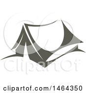 Clipart Of A Green Tent Royalty Free Vector Illustration