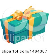 Clipart Of A Present Royalty Free Vector Illustration