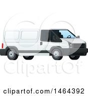 Clipart Of A Delivery Van Royalty Free Vector Illustration