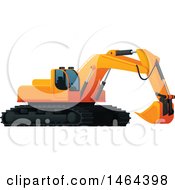 Clipart Of A Bulldozer Royalty Free Vector Illustration by Vector Tradition SM