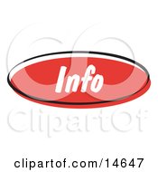 Red Info Internet Website Button Clipart Illustration