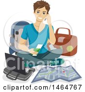 Poster, Art Print Of Teenage Guy Packing For Travel