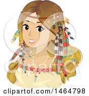 Teenage Girl In Bohemian Accessories And Clothes