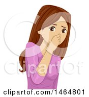 Poster, Art Print Of Teenage Girl Plugging Her Nose In A Stinky Situation