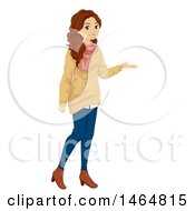 Poster, Art Print Of Presenting Teenage Girl In A Sweater