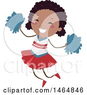 Poster, Art Print Of Happy Energetic Cheerleader Girl