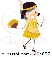 Poster, Art Print Of Flapper Girl In A Yellow Dress