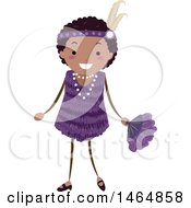 Poster, Art Print Of Flapper Girl In A Purple Dress