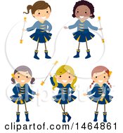 Poster, Art Print Of Majorette Dancer Girls With Batons